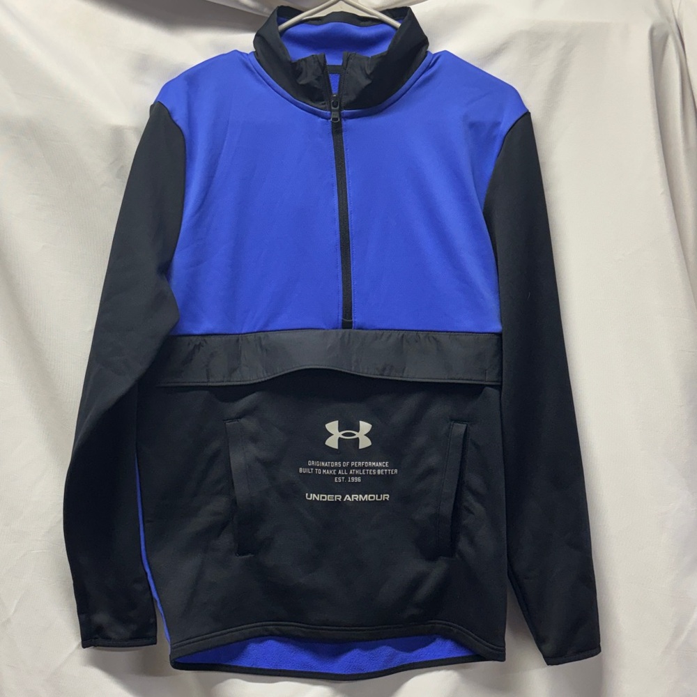 Under Armour Men's Performance 1/4 Zip in Blue and Black